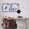 Stupell Industries Oval Lavender Blue Abstract 2 pc Framed Floater Canvas Wall Art Set Design by Melissa Wang